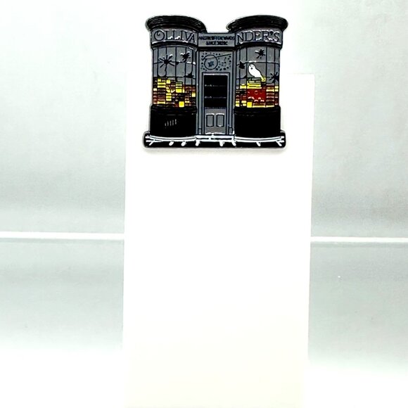 Harry Potter Ollivanders Wand Shop Enamel Pin Magical Backpack Hat Hedwig - Picture 2 of 7